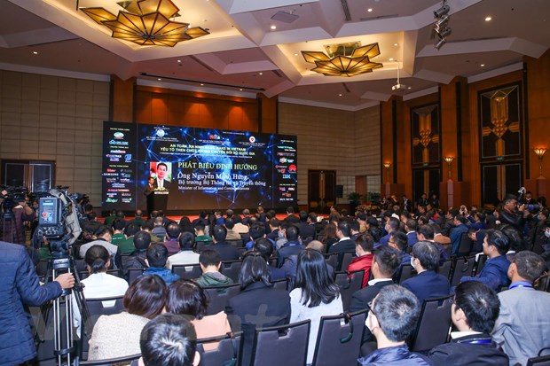 Toàn cảnh Hội thảo - Triển lãm quốc tế Ngày An toàn thông tin Việt Nam 2020. (Ảnh: Minh Sơn/Vietnam+)